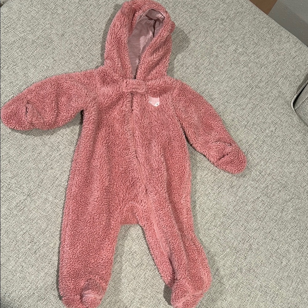 Cozy Pink Fleece Kids One Piece